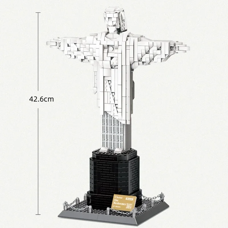 Blocks Model Architecture Brazil Landmark Cristo Redentor Building Bricks Juguetes Kids History Educational Toys for Adults Gift