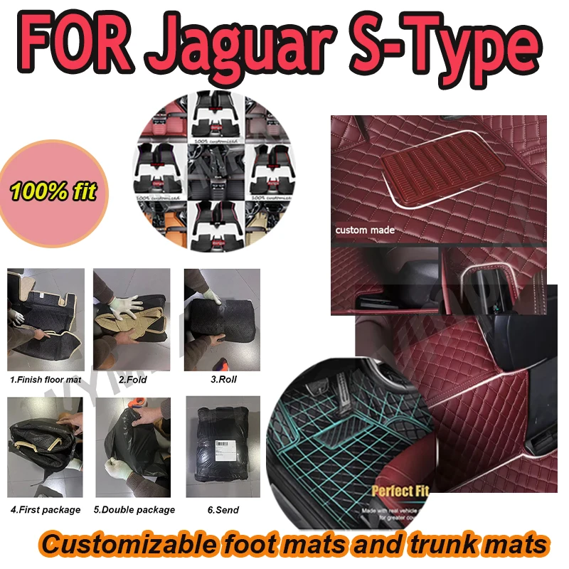 

Роскошные автомобильные коврики для Jaguar S-Type SType S Type 1999 ~ 2007 Ковер Прочный кожаный коврик