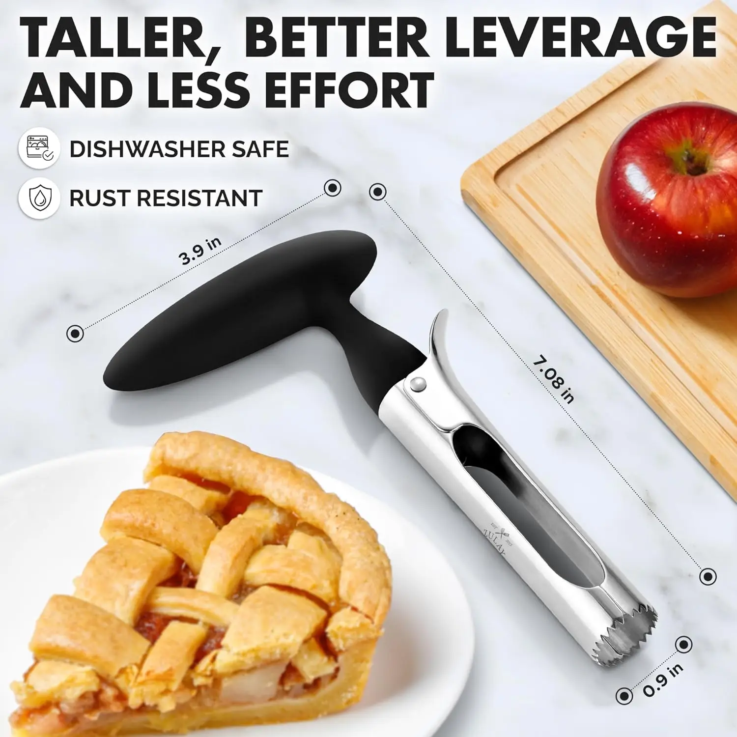 1pc Premium Edelstahl Küche Apple Corer Tool ultra scharf einfach zu bedienen und zu reinigen haltbare Obst Corer Entferner – Detail 7