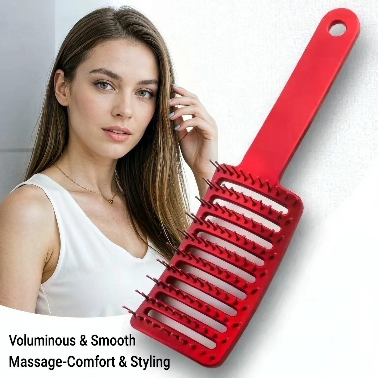 Large Curved Brush Internet Celebrity Voluminous Multifunctional Durable Comb Household Styling Large Roller for Hair Care
