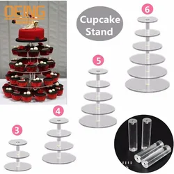 Acrylic cake rack detachable cupcake display rack wedding birthday party decoration rack kitchen utensils 3/4/5/6 Tier