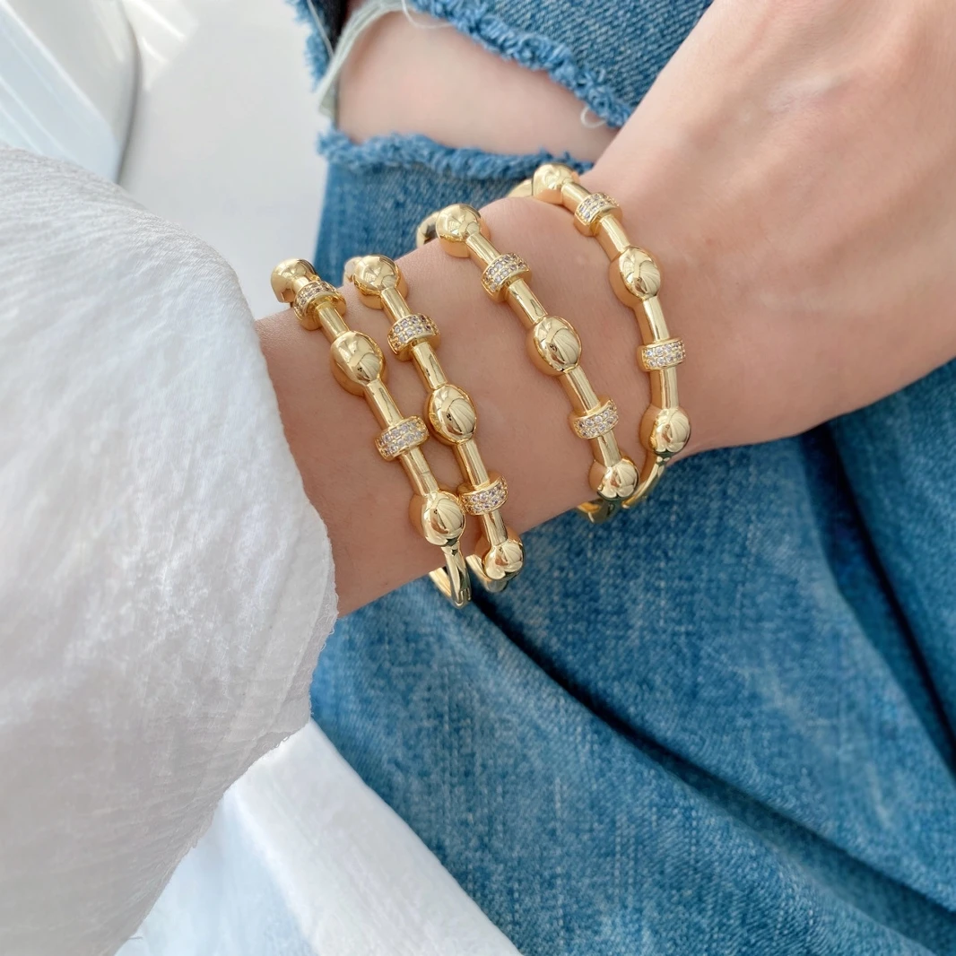 3 Stück kreatives Modedesign, hochwertiges 18 Karat vergoldetes Manschettenarmband, luxuriöser Damenschmuck, Geschenk