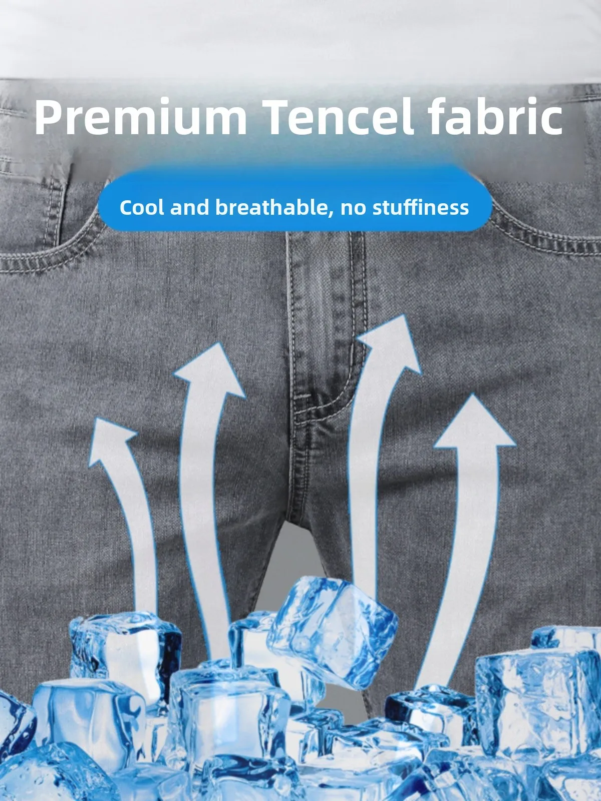 

Новинка 2025, легкие прямые мужские джинсы, летние тонкие повседневные брюки, ультратонкие дышащие длинные брюки Faion Urban Sle