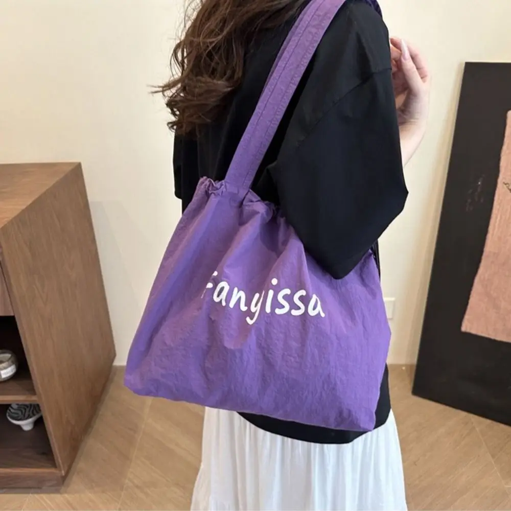 

Простые корейские сумки-тоут на шнурке, легкая повседневная сумка для покупок, дизайнерская сумка большой вместимости, уличная сумка