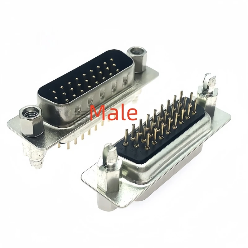 5PCS DB26 Welded Board 180-Degree 3 Row 26-Pin Through-Hole HDP26 180 Degree Male Female Connector DP26 Connector