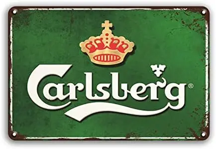 CarIsberg Beer Mancave Vintage Metal bar Signs Tin Sign 12 x 8In