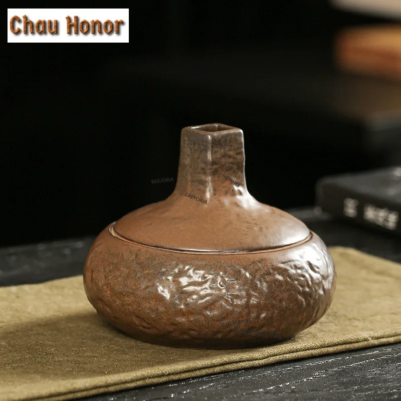 ZAEYORIA Retro Old Rock Clay Plate Incense Holder Incense Smoke Waterfall Incense Burners Meditation Censer Teaware Decoration