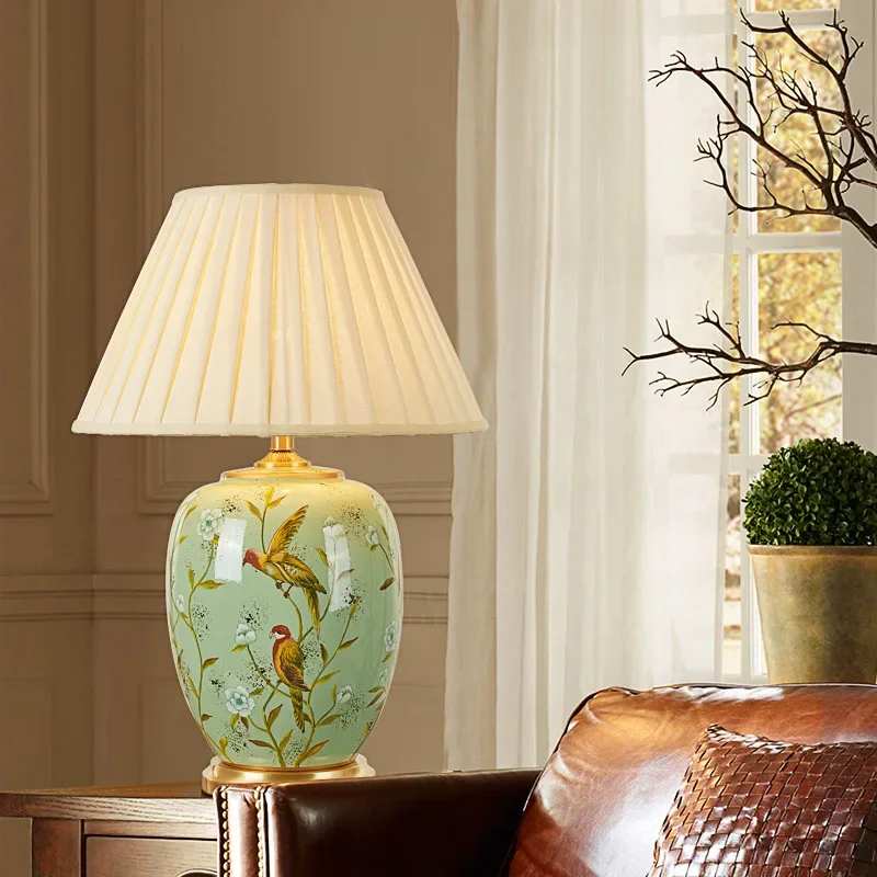 미국식 빌라 대형 거실 테이블 램프 고급 호텔용