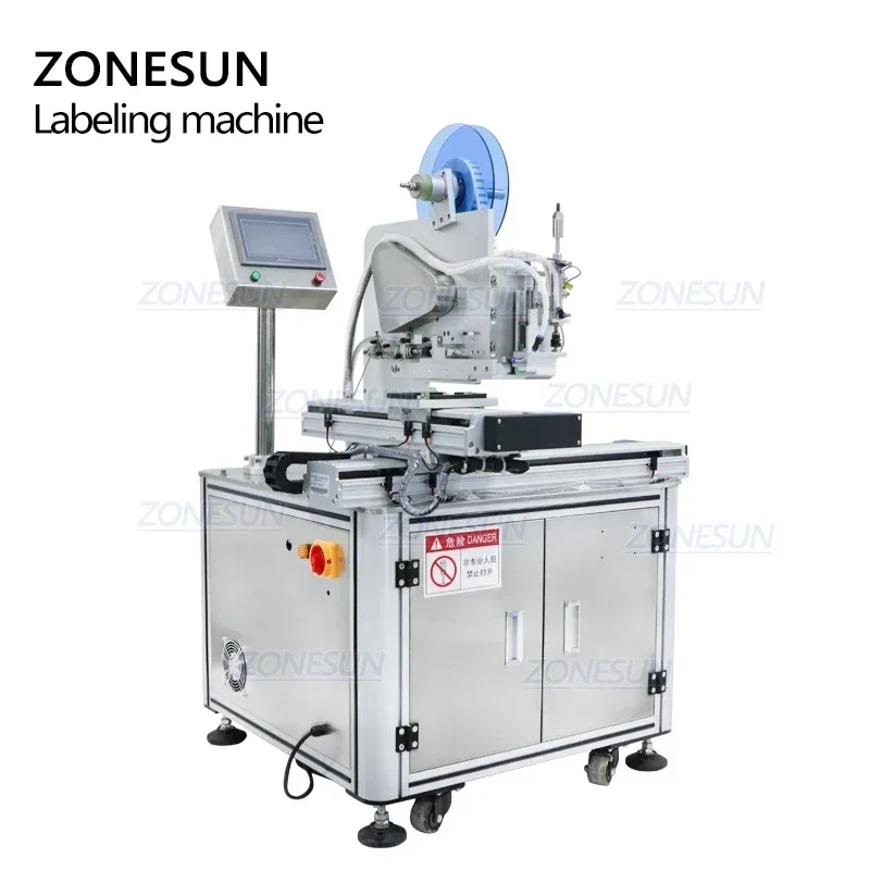ZONESUN ZS-TB452Z Etichettatrice semiautomatica Circuito stampato Adesivo piatto Etiquetas per imballaggio Superficie piana