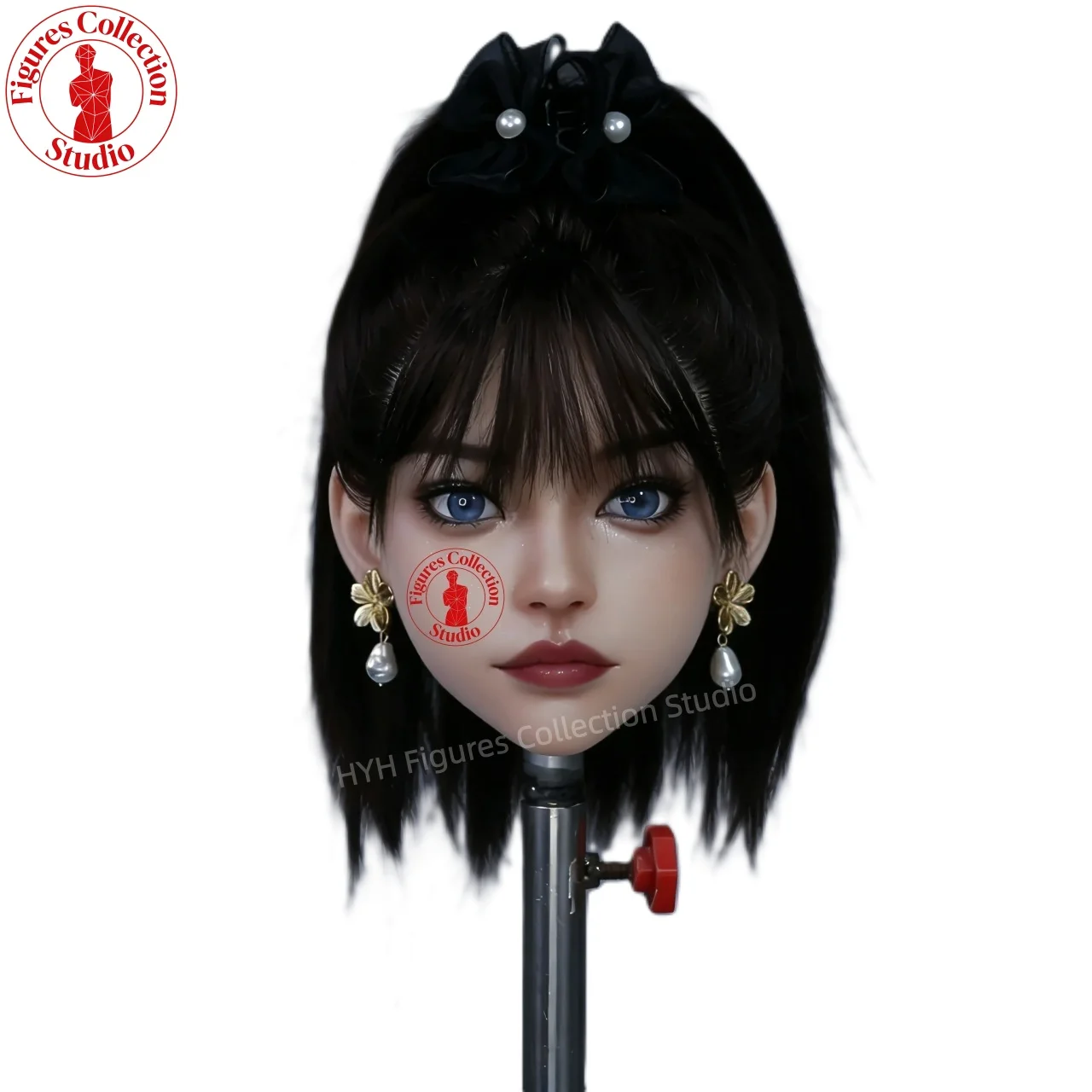 

Artisan Makeup Head HYH-SHB-TS-0024 Life-Size, M16 Interface, Ultra-Realistic for Hairstyle, Jewelry, Photography