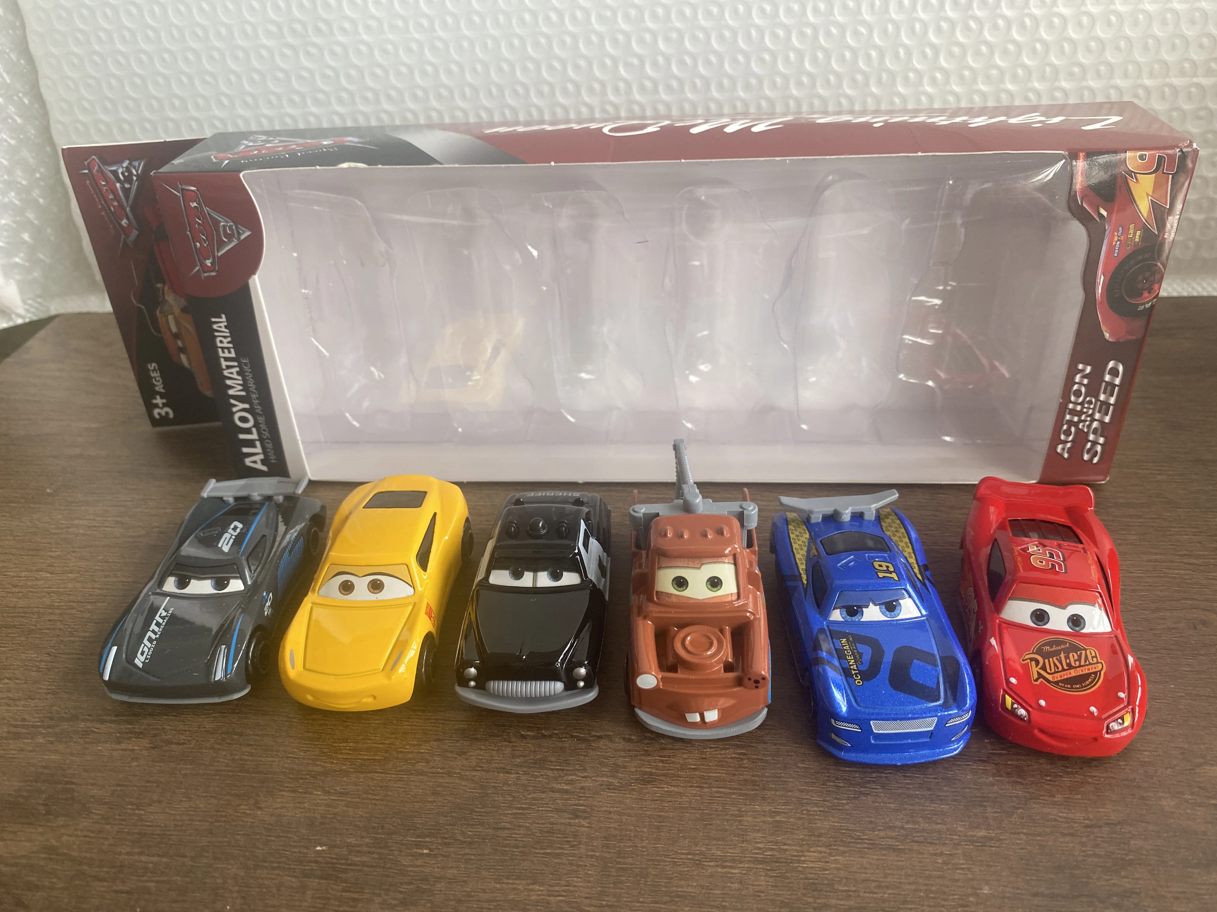 6 قطعة سيارات ديزني بيكسار 3 2 لعبة الإنزلاق سيارة صغيرة جاكسون العاصفة البرق ماكوين ماتر كروز راميريز مجموعة الأطفال هدية عيد ميلاد