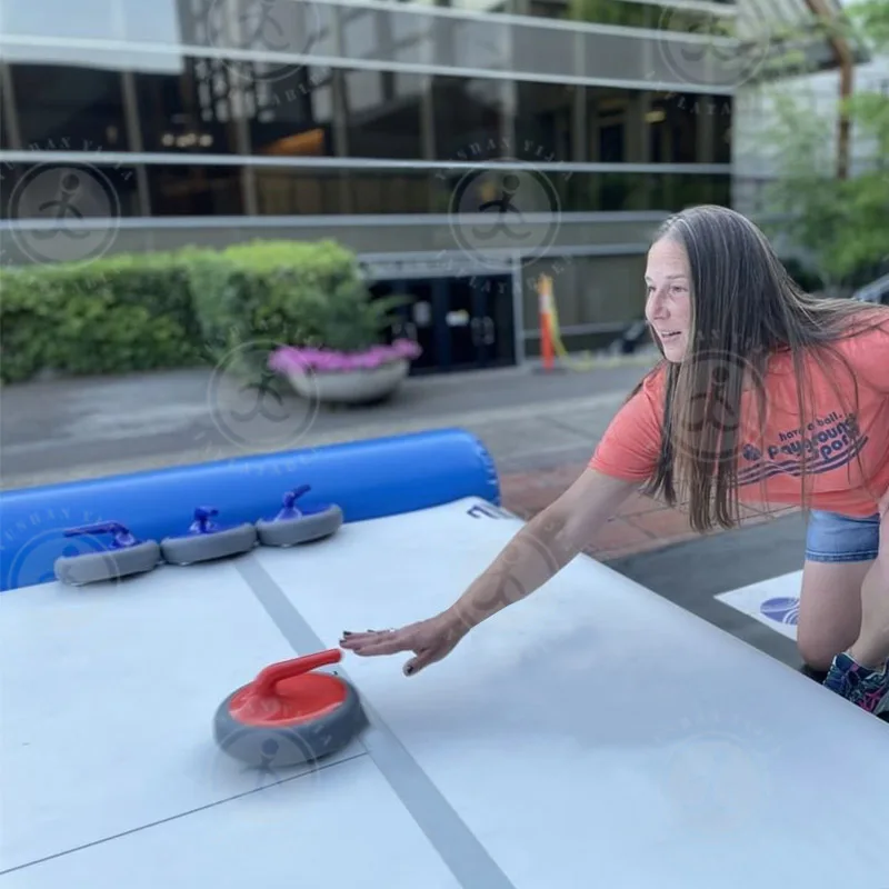 

Outdoor Game Inflatable Curling Game Curling Sport Curling Toys Curling Track And Floor Curling Stone For Sale