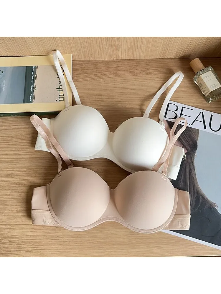 حمالة صدر YUQI للنساء، صدر صغير، عرض كبير، زوج قريب، ثدي مضاد للترهل، غير سلكي، حمالة صدر مريحة بدون خياطة بنصف كوب