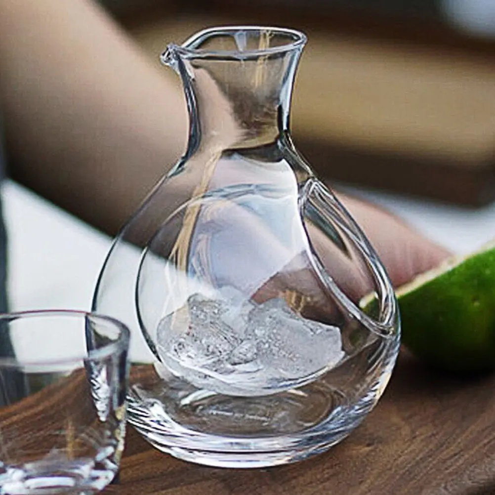 250Ml Ice Wine Decanter Premium Glass Decanter Red Wine Distributor for Home Bar Restaurant Hotel Use Drink Distributor