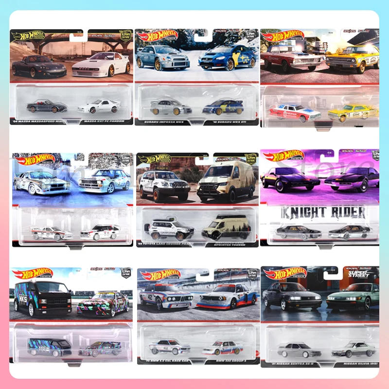 Hot Wheels Car Model HW Car Culture Series Beloved Dual Car Series Cars Model Nissan Ford Models Room Decoration Birthday Gift