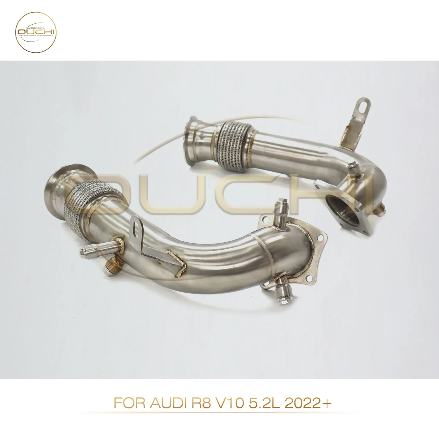 

OUCHI Factory Direct Sales SS304 Front Tube for Audi R8 V10 5.2L 2022+ With OPF Without Thermal Insulation Exhaust Parts
