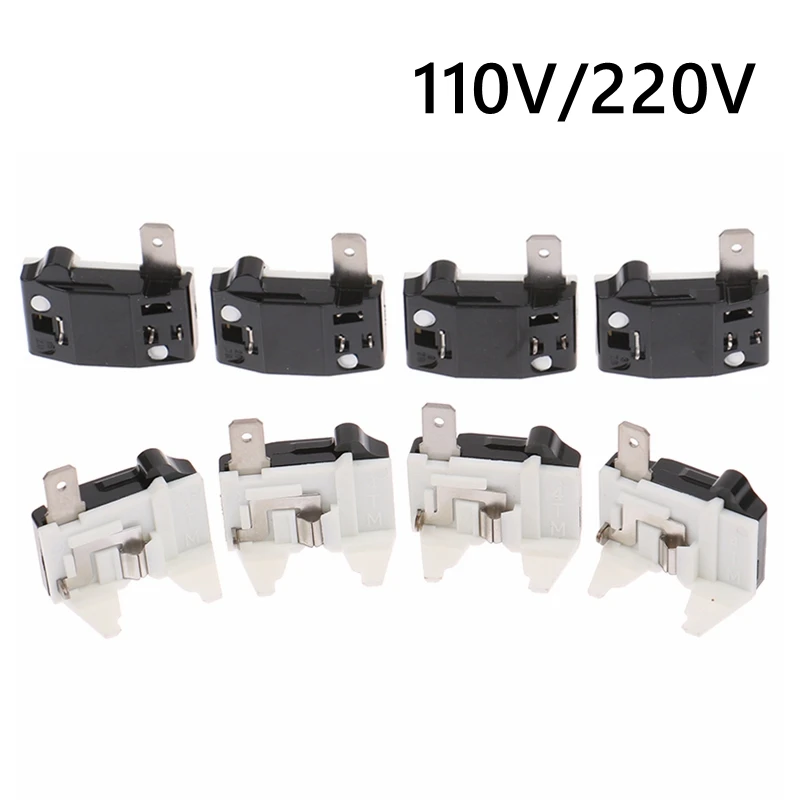 1pc 4TM 110/220V Refrigerator Overload Protector Freezer Replacement Relay 1/2 1/3 1/4 1/5 1/6 1/7 1/8HP Protector Wholesale