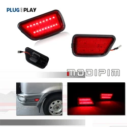 Smoked / Red Lens 18-SMD Red LED Car Rear Bumper Side Marker Lights Fender Flare Lights For 1997 1998 1999 2000 2001 Honda CR-V