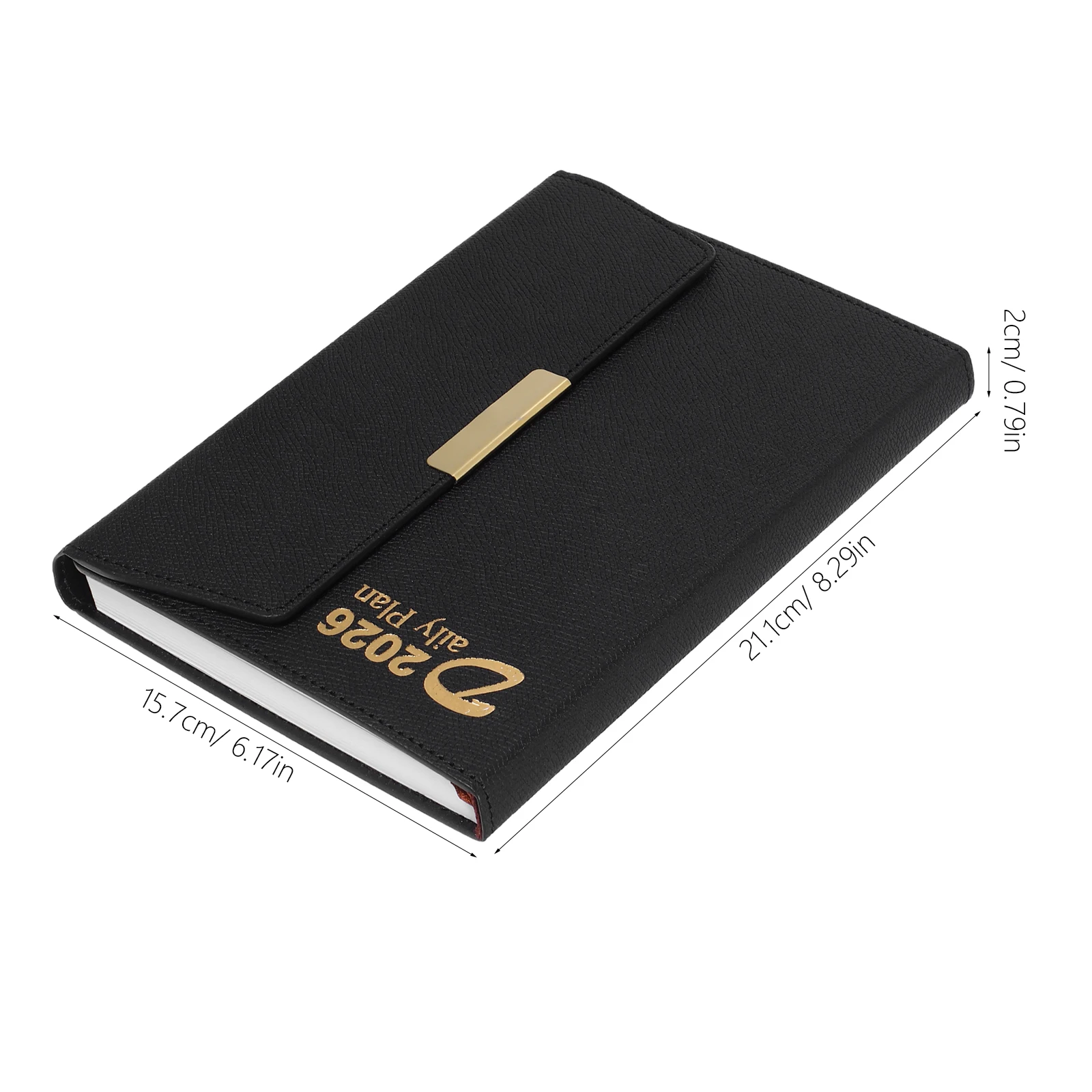 مخطط يومي مقاس A5 لعام 2026، تصميم مدمج من الورق السميك والأنيق الحديث، علامات تبويب يومية، مؤشر شهري، مكتب أعمال أكاديمي