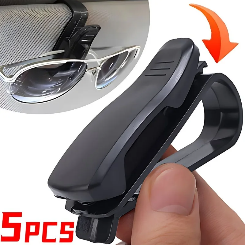 Universal Car Eyeglasses Clips Auto Sun Visor Card Ticket Clip Sunglasses Clip Cars Interior Storage Bracket Holder Fixer 1/5pcs
