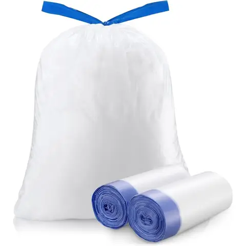 Bolsa de basura de 8 galones, bolsas de basura medianas con cordón para botes de basura de 8 galones, cocina, dormitorio, baño, sala de estar, oficina, restaurante