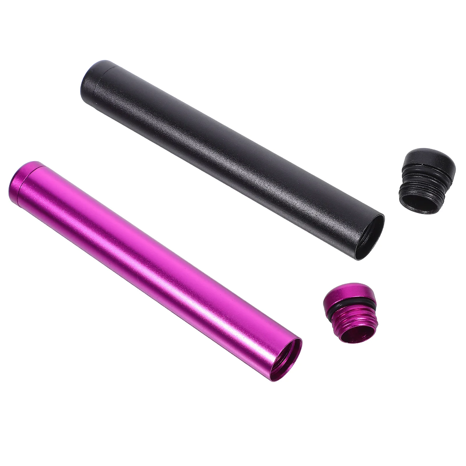 

2Pcs Waterproof Aluminum Alloy Tube Holder Secret Storage Case for Money Key Portable Travel Outdoor Safety Container