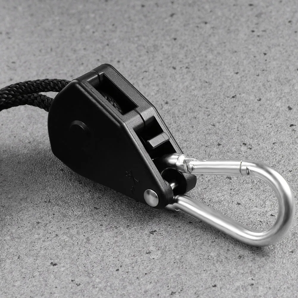 4pcs 1/8 Inch Heavy Duty Adjustable Rope Clip Hangers For Grow Light Support Plant Lamp Hanging System Pulley Lifting Ropes Tent