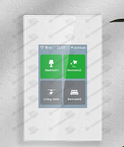 4 Gang Smart Light Switch LCD Touch Screen Panel WiFi Mesh Zigbee Voice Control Home Automation Wall Switch