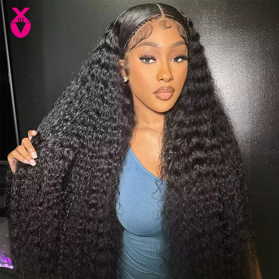 

13x4 HD Lace Front Human Hair Wigs Brazilian Jerry Curly Frontal Wig Transparent Lace Kinky Curly Frontal Human Hair Wigs Preplu