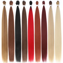 Pacotes de cabelo reto super longo, extensões sintéticas, tecelagem lisa do cabelo do ombre, 36in, completo à extremidade