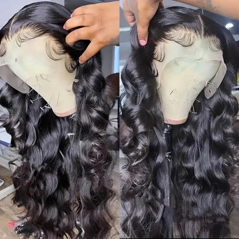 Rosabeauty Nature Color 250% Density HD 13X6 Transparent Body Wave Lace Frontal Wig 13X4 Front Human Hair 5X5 Glueless Wig