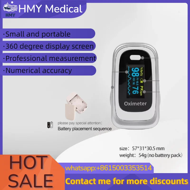 

Pulse Oximeter | with OLED Display & Portable Case | 8-Hour Nighttime Sleep Blood Oxygen Monitoring | Fingertip Pulse Oxygen