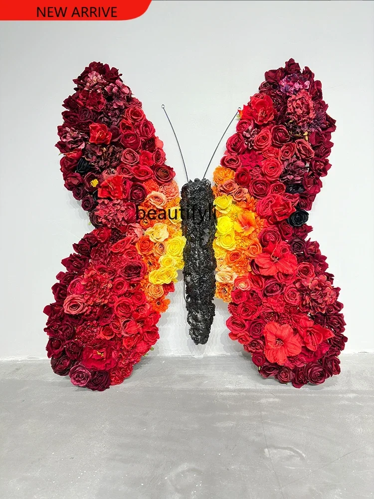 

X Wedding Props Large Butterfly Decoration Shopping Mall Art Gallery Layout Artificial Flower Butterfly Soft Decoration Ornament
