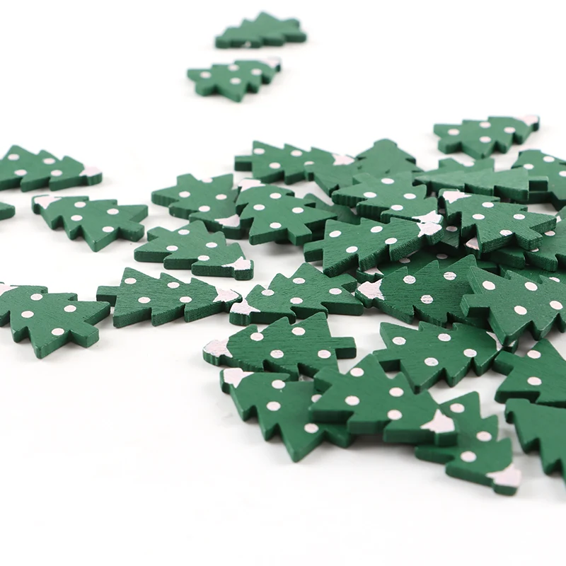 

(50pcs/pack)1.88cm*2.65cm Christmas Day Team Decoration Wooden Handmade DIY Patch Atmosphere Multiple Scene Festival Decoration