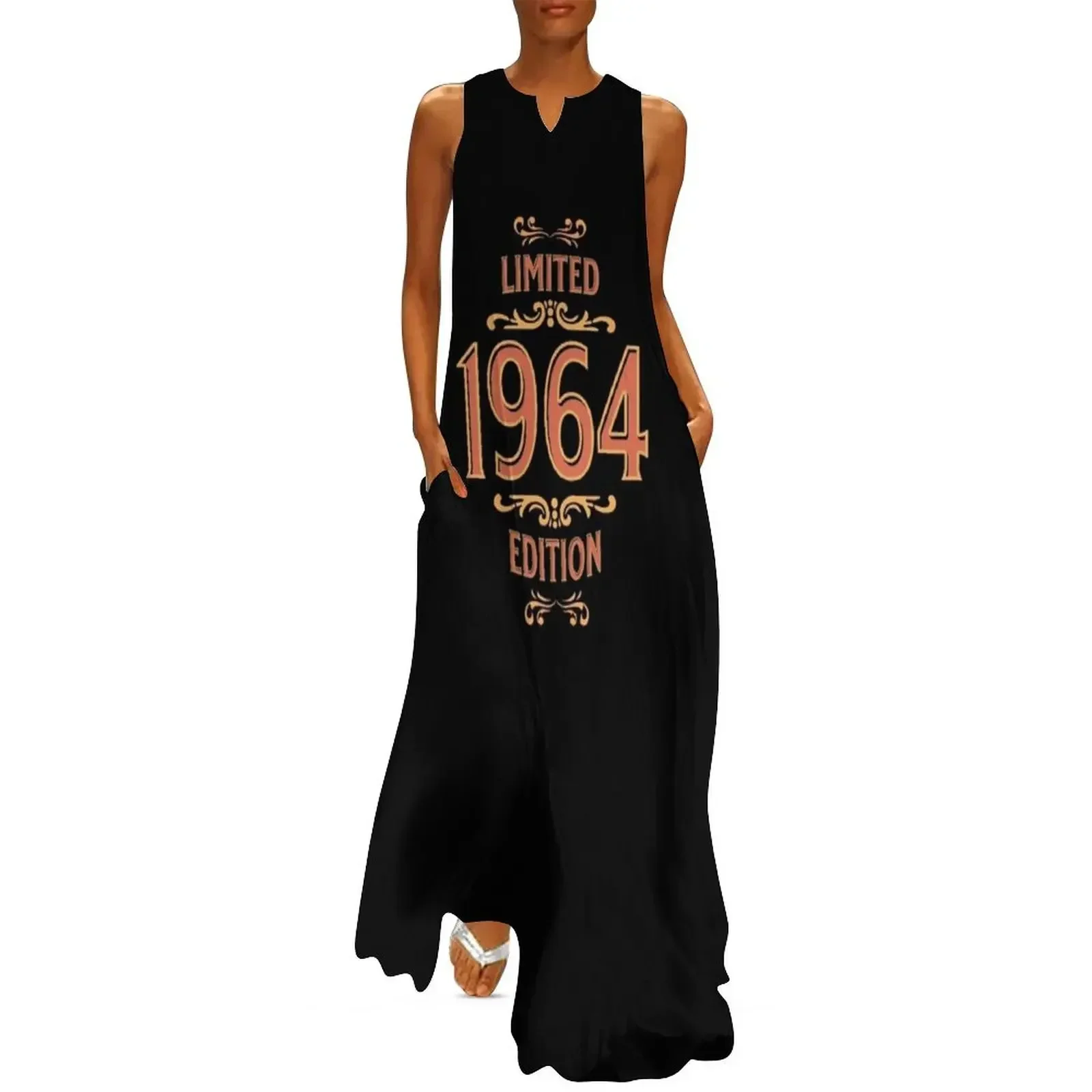 

1964 Limited edition Long Dress Women dresses summer Women's evening dress Long dress