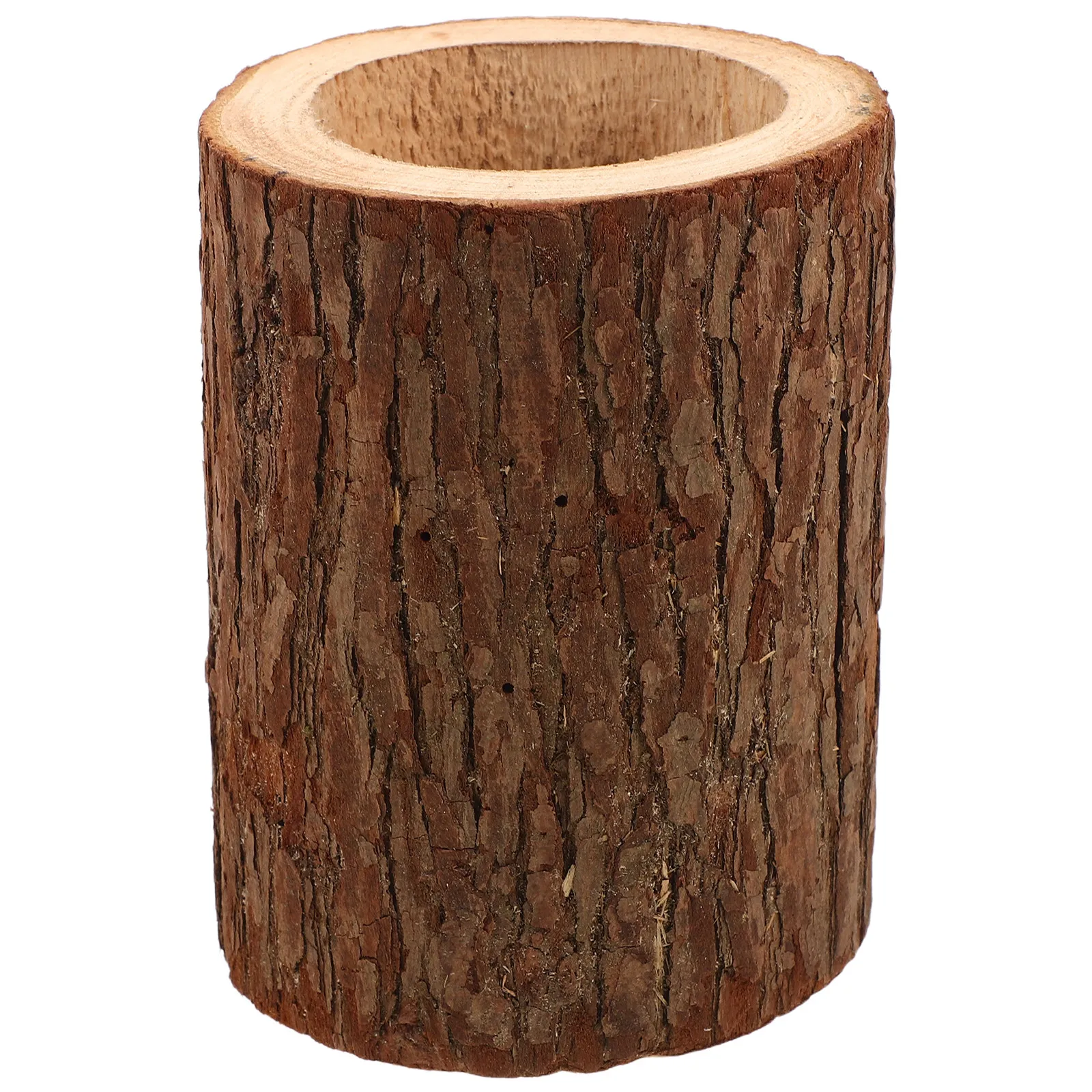 Natural Birch Bark Flower Buckets Rustic Decorative Planter Vase Stable Wood Bark Flower Pot for Farmhouse Style Floral