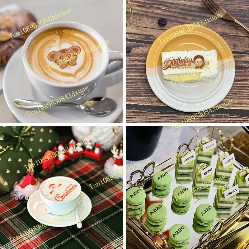 printpen Handheld Food Printer Portable Mini Coffee Latte Art Inkjet for DIY Patterns Design BT Wireless for Restaurants