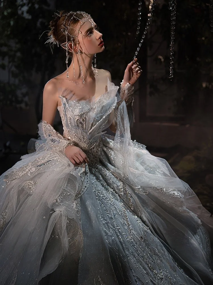 

A new strapless super heavy-duty main yarn dress