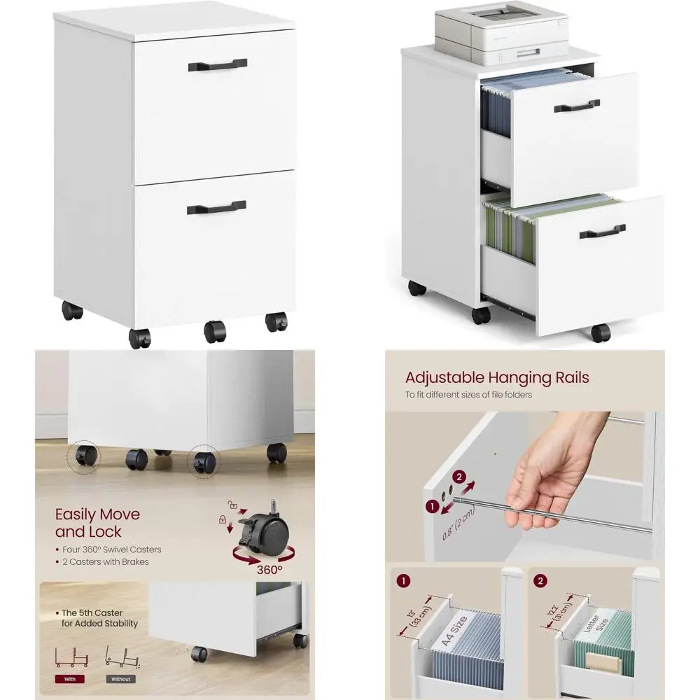 2-Drawer Rolling Fi…