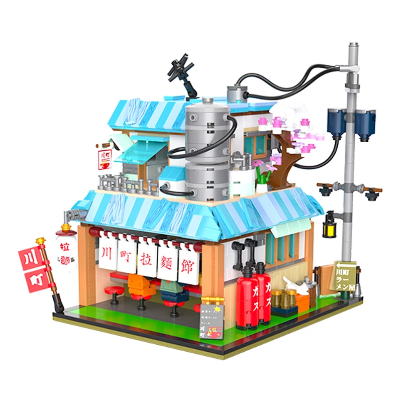 Pinlepai Jaki Japanese House Building Blocks Build Block Architecture Bricks Brick Japan Street View Modular Toys For Children