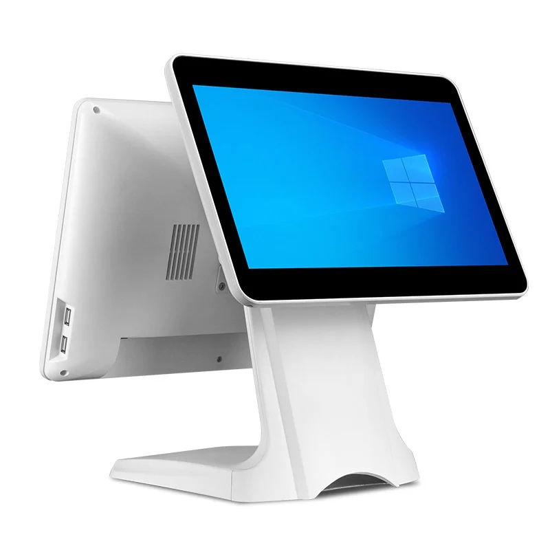 

Cash Register Milk Tea Ordering Machine Takeout Dual-screen Payment Terminal White/Black Windows Touch All-in-one