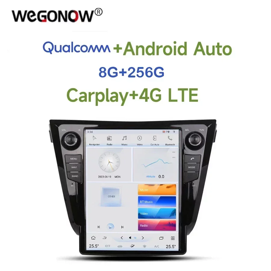 

Tesla Qualcomm Carplay Android 11.0 8G + 256G SIM автомобильный DVD-плеер GPS RDS радио Wi-Fi Bluetooth для Nissan QashQai X-Trail 2013-2016