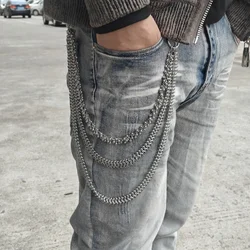 2025 New Model Cuban Style Stainless Steel Eight Character Pants Chain Hip Hop Men And Women One's Waist Luxury Accessories