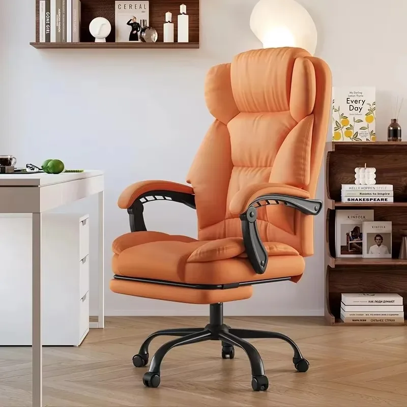 

Luxury Orange Office Chair Armrest Elegant Comfy Design Recliner Gaming Chairs Armchair Rolling Silla Oficina Home Furniture