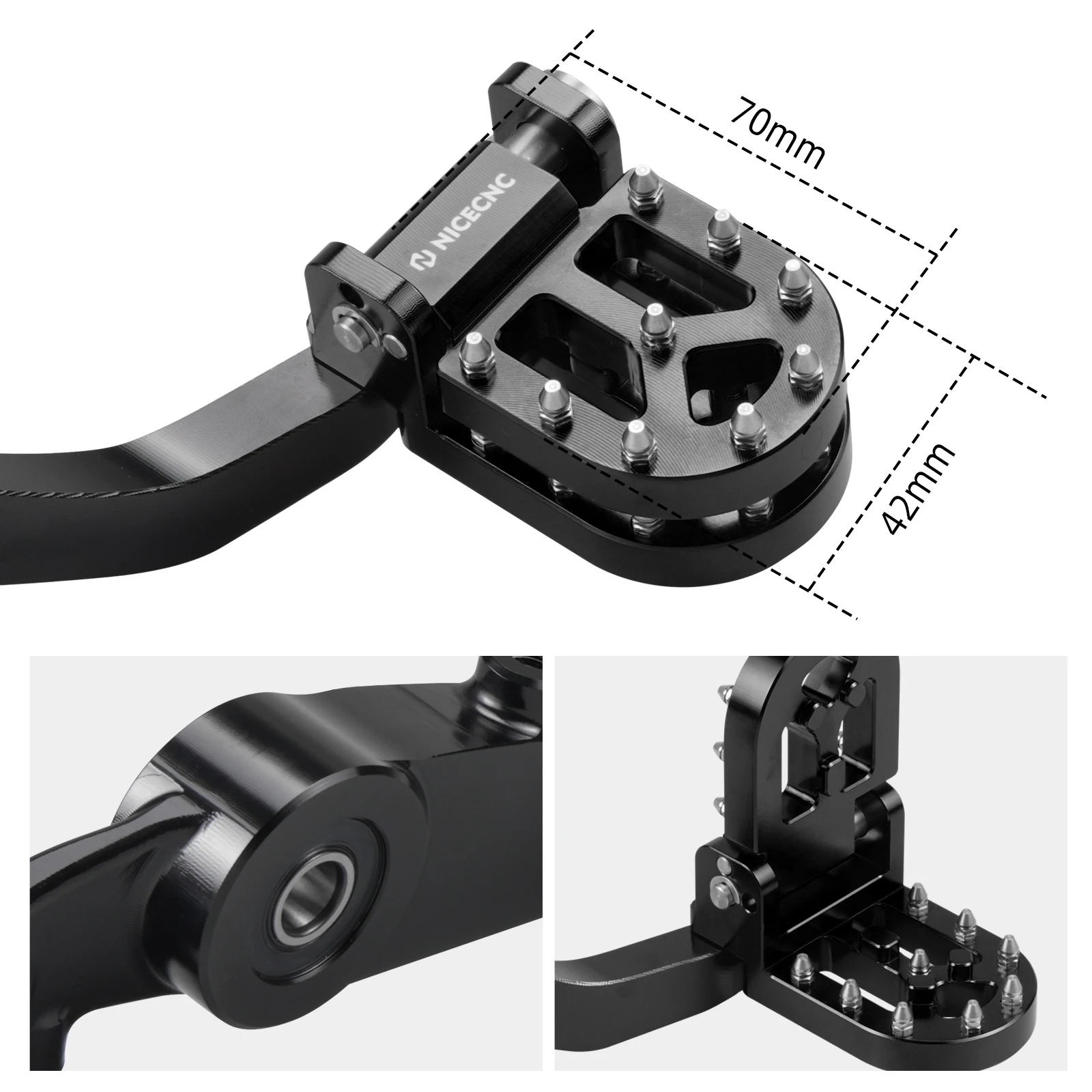 Für KTM 790 890 Adventure /R 2021-2025 NICECNC Einstellbares Hinteres Bremspedal Schalthebel Fußrasten Für Husqvarna 901 – Detail 2