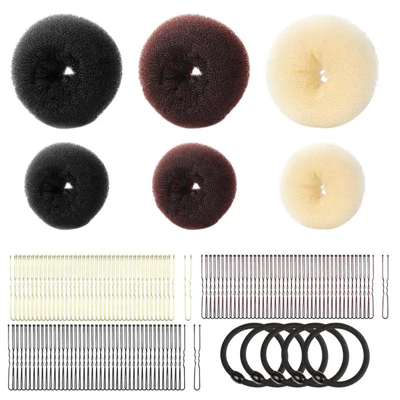 

Hair Donut Bun Maker Set Hair Bun Maker Donut Magic Foam Sponge Easy Big Ring Hair Styling Tools Hairstyle Hair Accessories