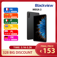 2025 New Blackview MEGA 2 Tablets 12 inch 2K Display 12GB+24GB / 256GB Android 15 Unisoc T615 9000mAh Battery Widevine L1 Pad PC