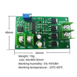 IV1212TA Zestaw falownika DC 12V na AC 220V Przetwornica częstotliwości DC-AC 12V 12W 50Hz Płytka modułu generatora sygnału prostokątnego