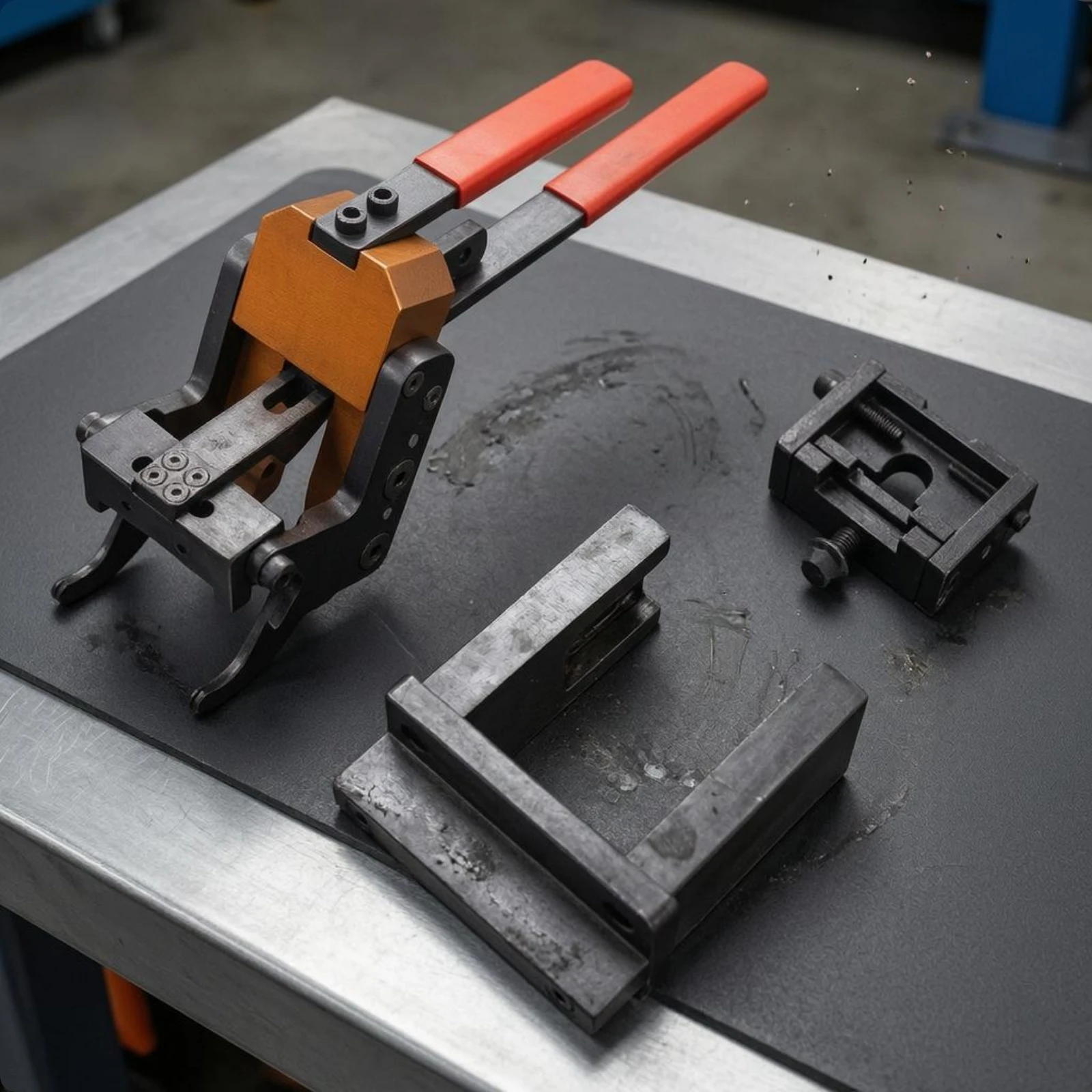 Engine Valve Eccentric Shaft Clamp Tool Adapter Blocks Eccentric Shaft Clamp Tool Valve Spring Compressor Red Handles