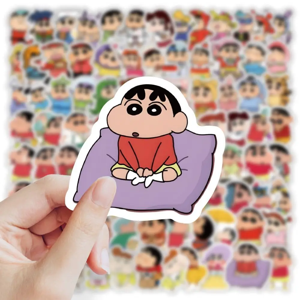 Crayon Shin-chan  Shiro Cartoon Cute 60pcs Stickers Kawaii 2D Graffiti DIY Decoration Stickers Animation Peripheral Wholesale - view 4